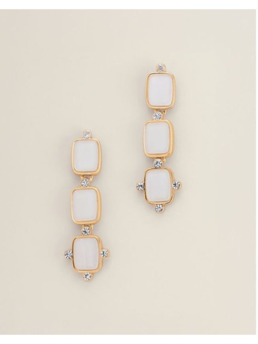 Avon Studio 1886 Golden Glow Pearly Drop Earrings-New In Box